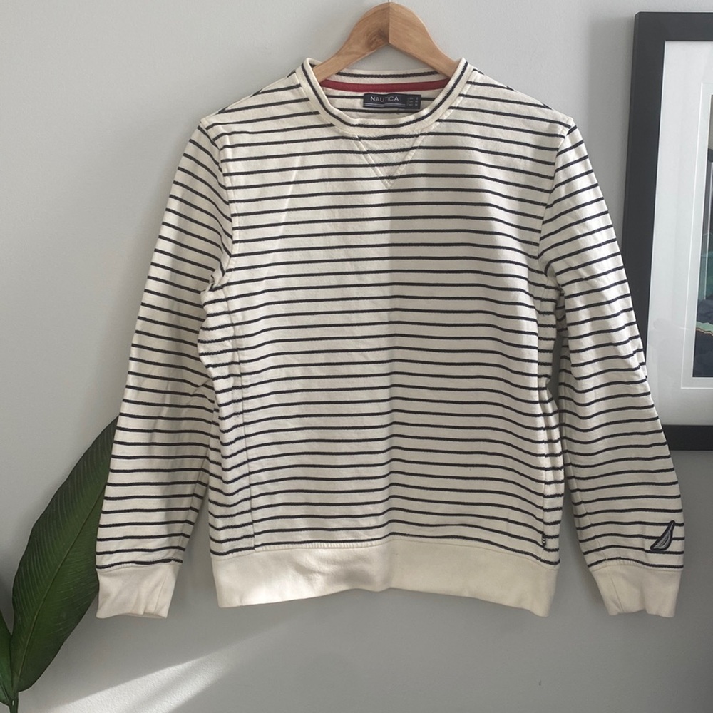 NAUTICA 100% Cotton Striped Sweatshirt